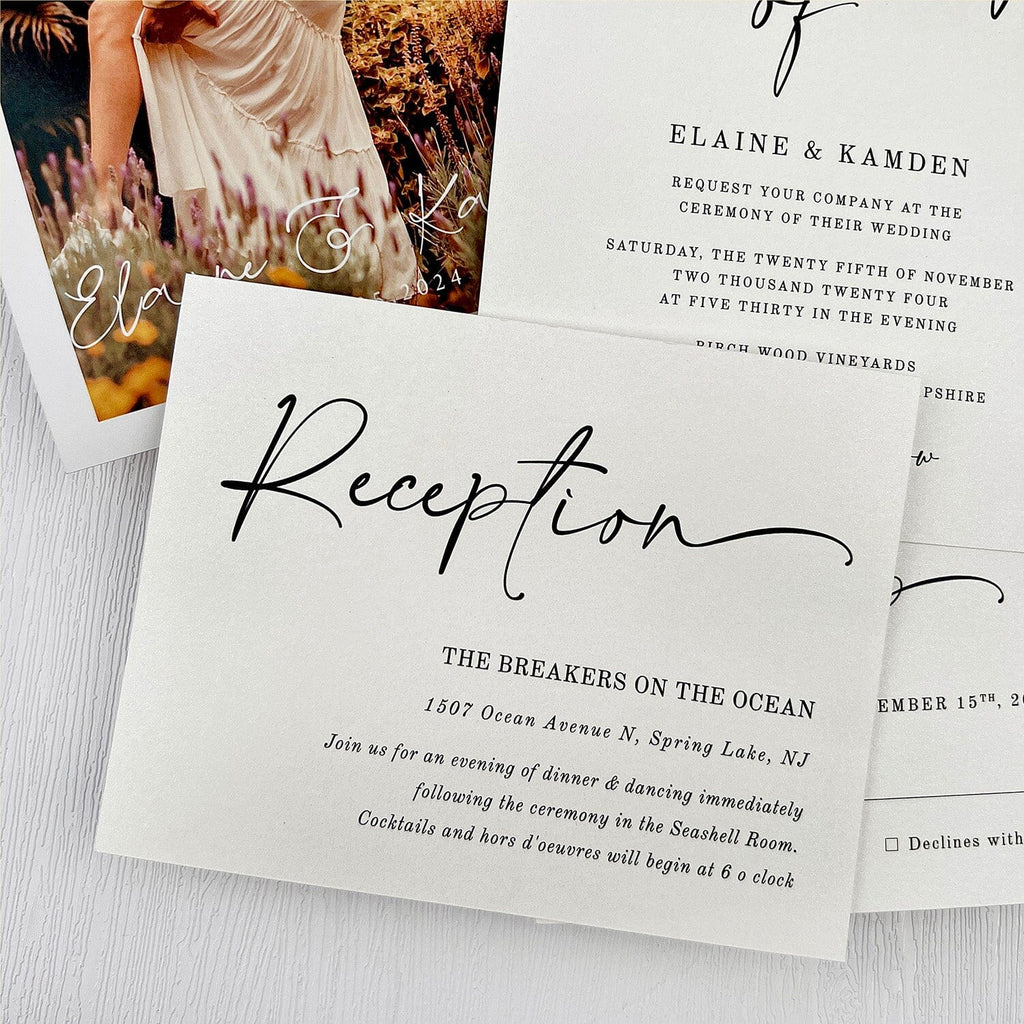 Minimalist Pure White and Personalized Photo Wedding Invitations, Translucent Vellum Envelopes Invites with Customized Wax Seal, Vellum Save the Date Picky Bride