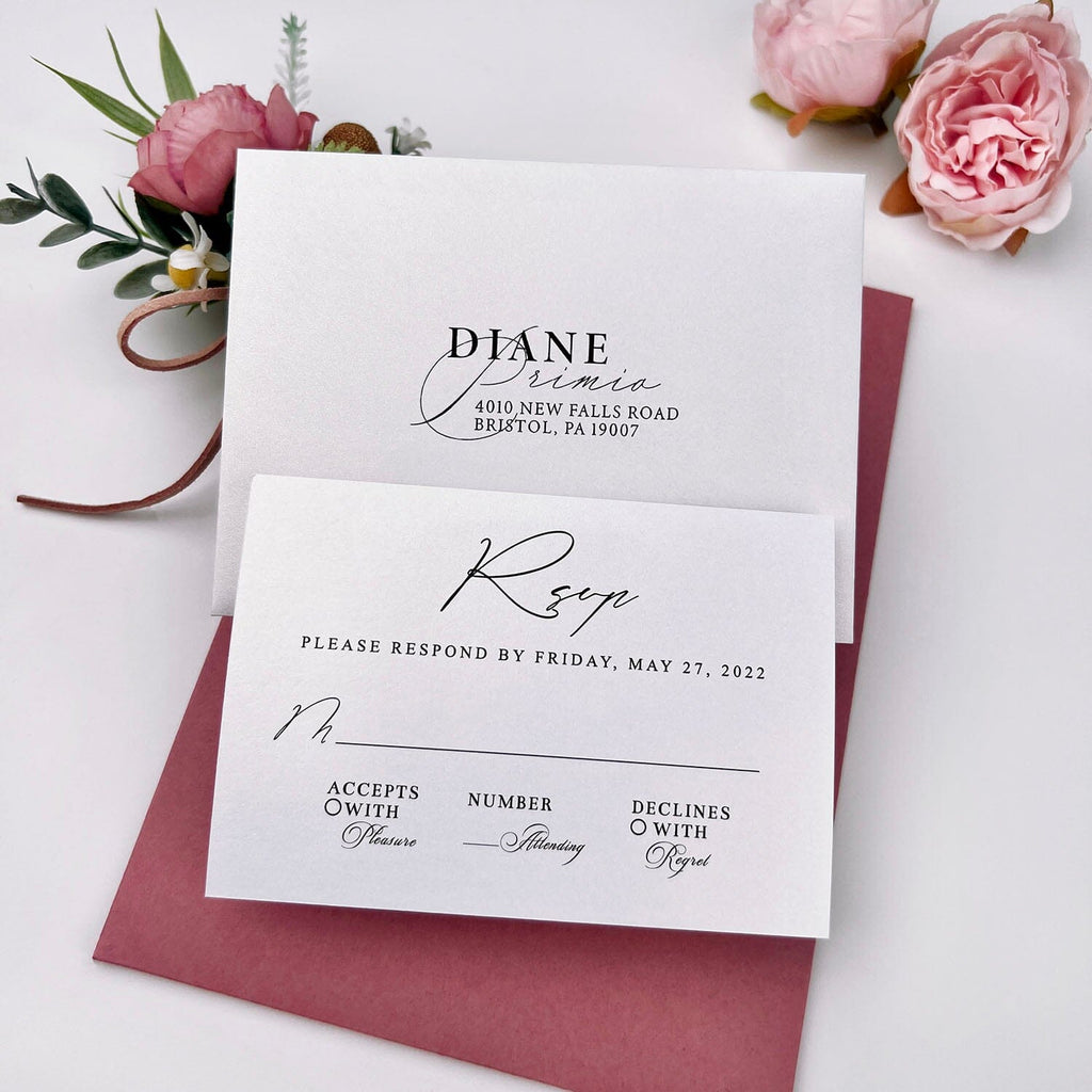 Plants Vellum Wedding Invitations Suite, Burgundy and Gold Wedding Invites, Clear Floral Wrap for Invitations Wedding Ceremony Supplies Picky Bride