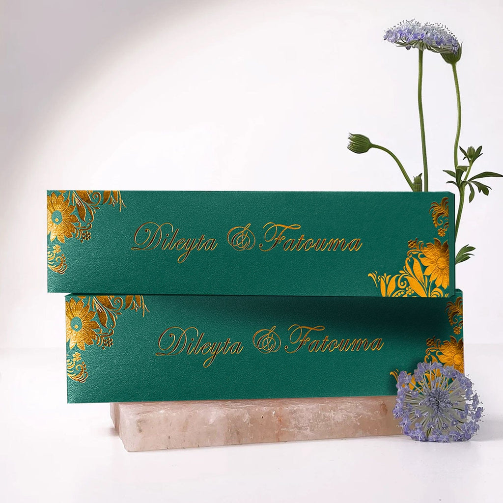 Vintage Gold and Green Scroll Quinceanera Invitations, Sweet 16 Birthday Princess Crown Invites, Elegant Floral Invitation with Wax Seal and Silk Ribbon, Luxury Gold Foil Box Wedding Ceremony Supplies Picky Bride