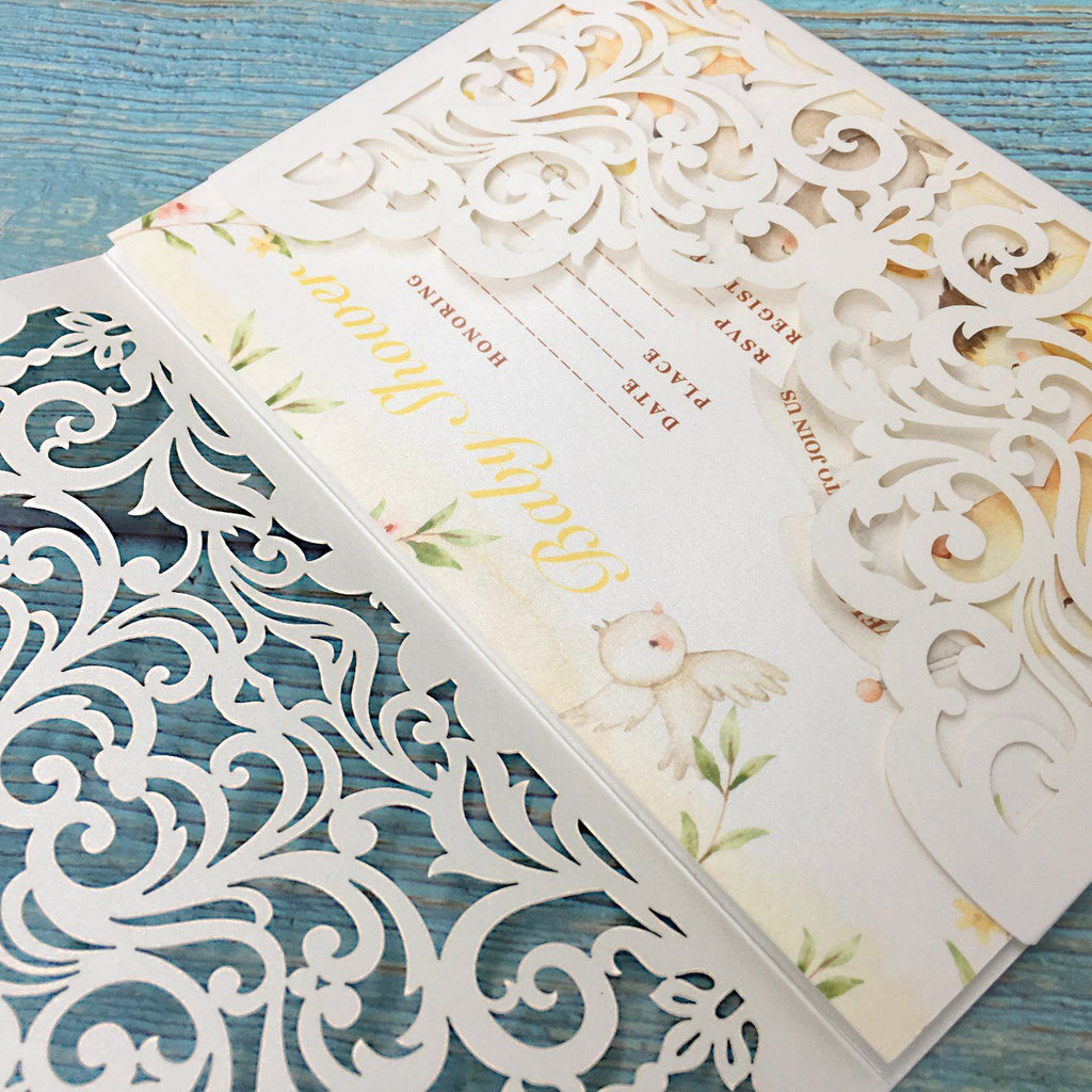 Baby Shower Invitations, Woodland Animals with Envelopes, Blank Fill in 5x7 Cards, Perfect for Baby Boys and Baby Girls Picky Bride