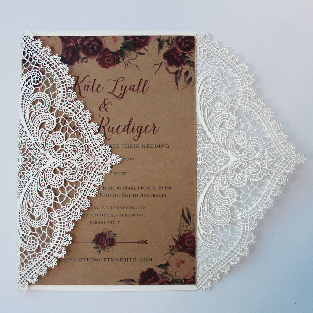 Burgundy Bridal Shower Invitations, White and Burgundy Invitation for Wedding Picky Bride 