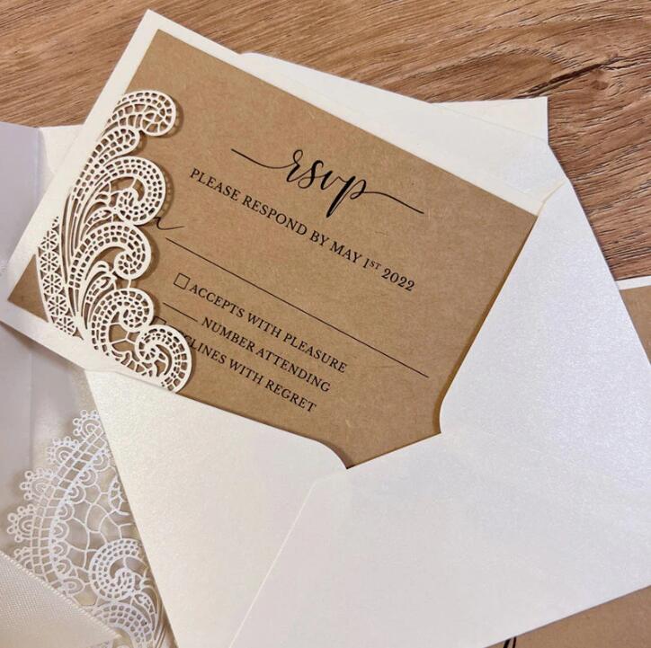Floral the Wedding of Invitations Personalized Wedding Cards with Ribbon Bows Wedding Ceremony Supplies Picky Bride