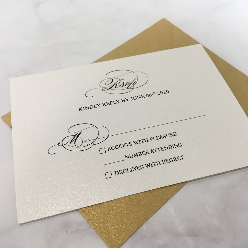 Gold Pocket Wedding Invitations Luxury Laser Cut Invitation Wedding Cards With RSVP Cards Picky Bride