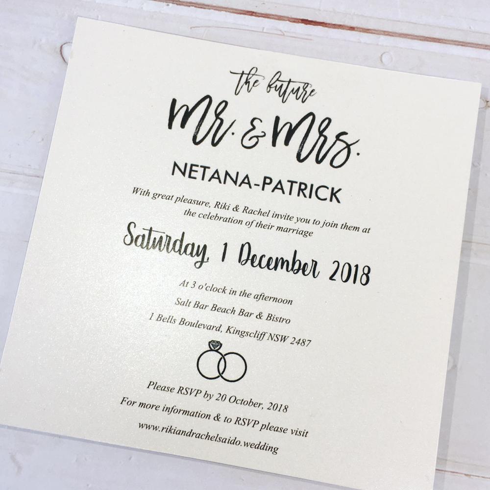 Golden Wedding Invitations with Envelopes and Seals - Set of 50 Picky Bride