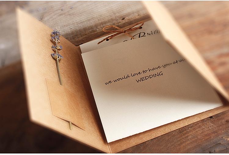 Kraft Pocket Wedding Invitations, Rustic Wedding Invites Custom Wording Print Picky Bride