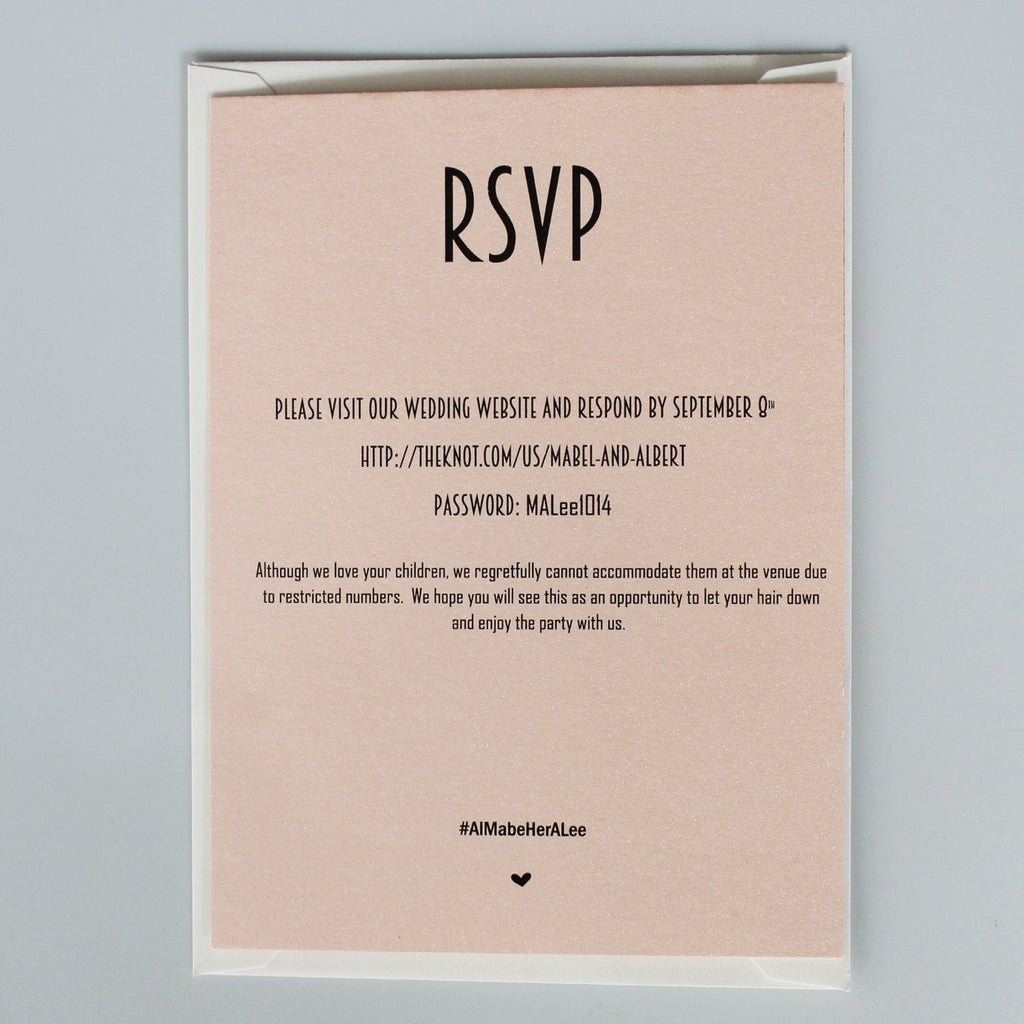 Laser Cutting Wedding Invitation with RSVP Ivory and Pale Pink Bridal Shower Invitation Cards Picky Bride
