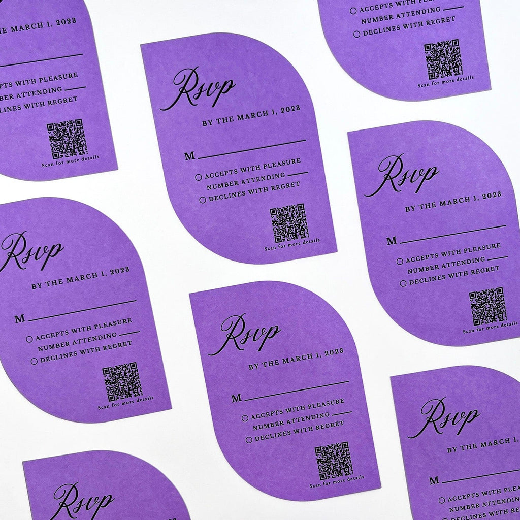 Lavender and Purple Heart Wedding Invitation Suite, Personalized Invitations, Unique Wedding Card Wedding Ceremony Supplies Picky Bride