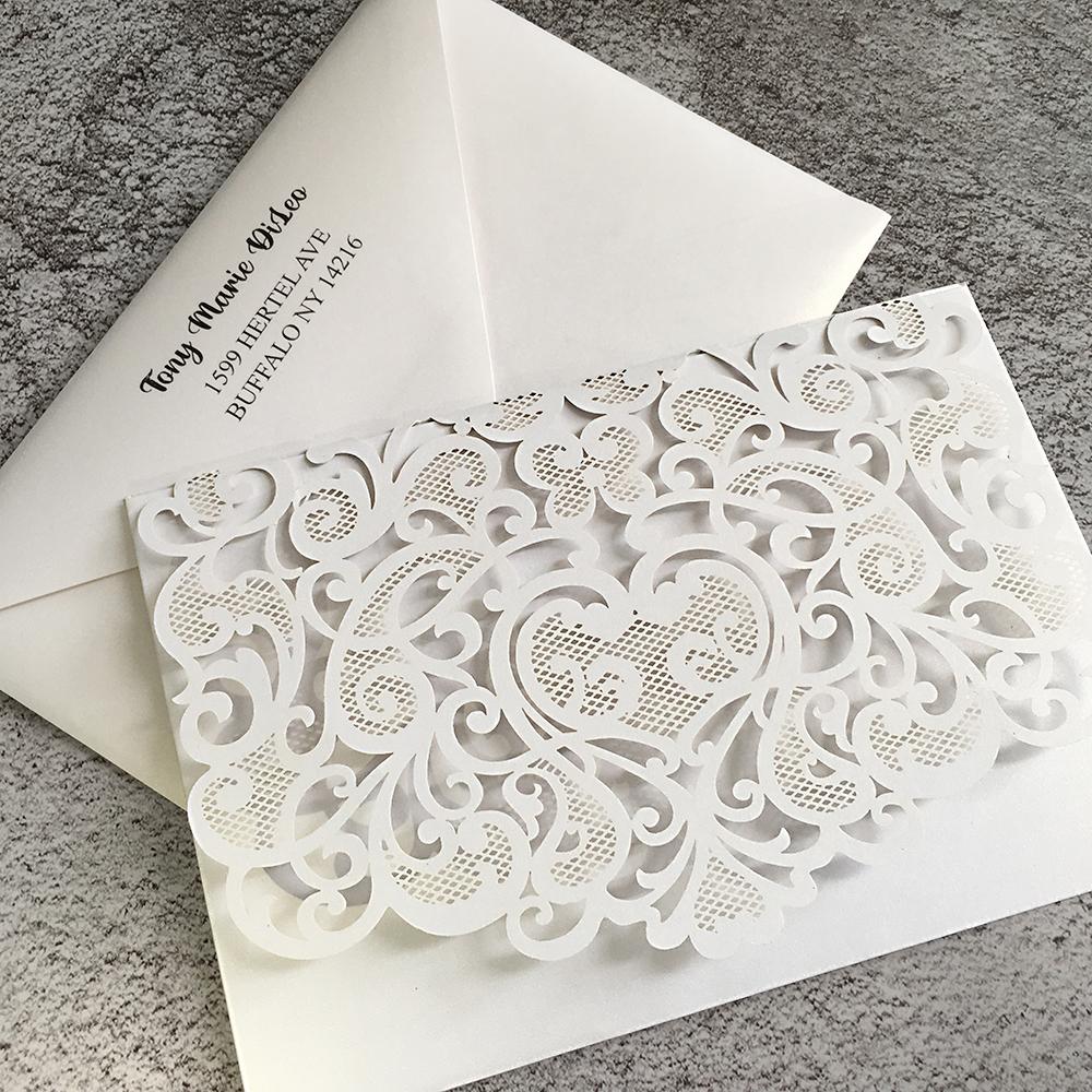 Lilac Lavender Purple Wedding Invitations with RSVP Cards, Customized Invite Wording Picky Bride