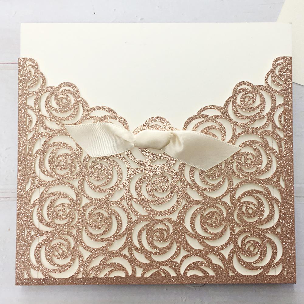 Luxury Gold Glitter Wedding Invitations Picky Bride