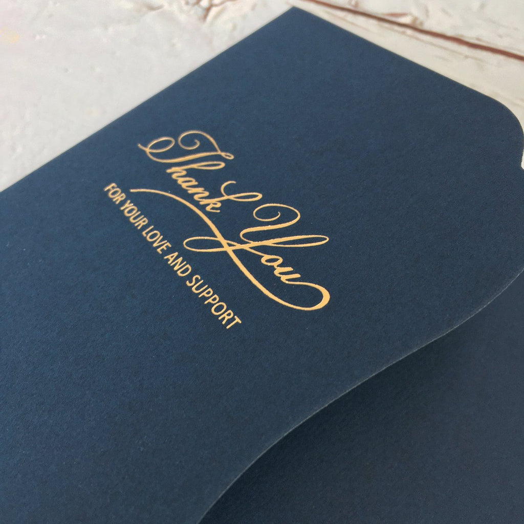 Navy Blue Wedding Invitations Set Pocket Invitation for Wedding Picky Bride