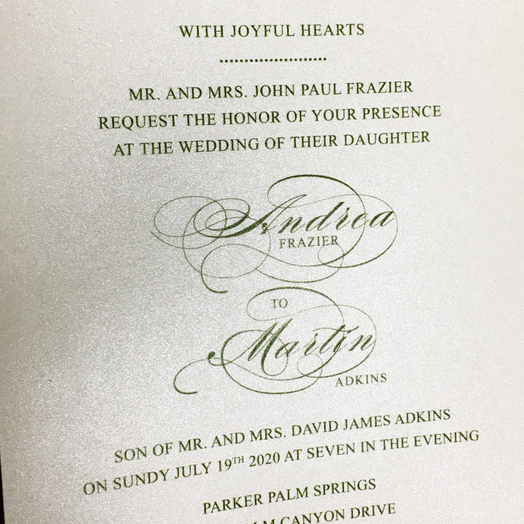 Picky Bride Elegant Wedding Invitations Cards Green Fresh Laser Cut Invitations with Envelopes Picky Bride