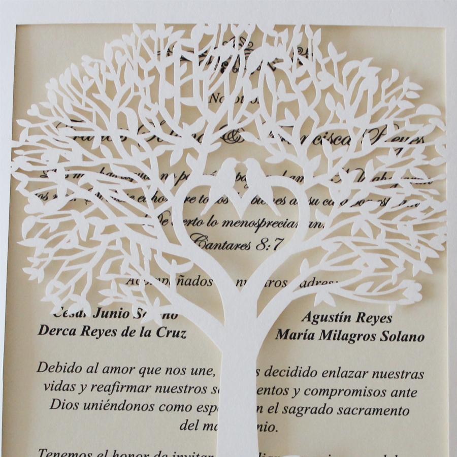 Picky Bride Romantic Love Couple Tree Wedding Invitations 5 x 7