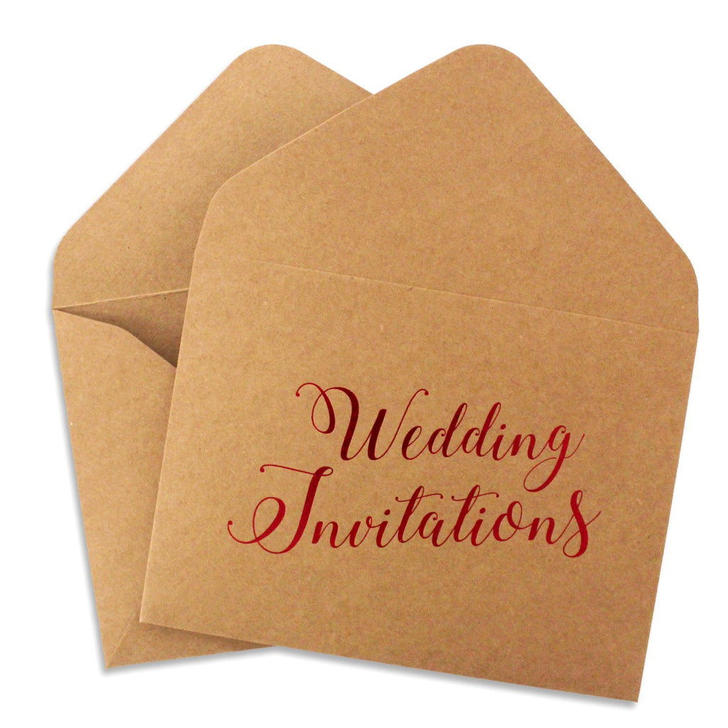 Picky Bride Wedding Invitations Envelope Pearl Paper Envelopes Elegant Hot Stamping Invitation Envelope Picky Bride Kraft Paper 100 x $1.0ea.