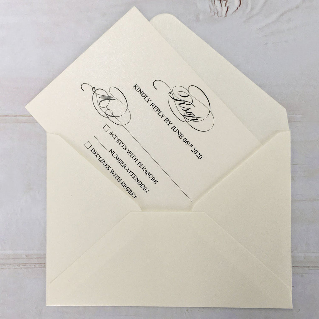 Picky Bride Wedding Invitations with Envelopes 5 x 7-inch, Lace Rose Gold Wedding Invitations With RSVP Cards Picky Bride