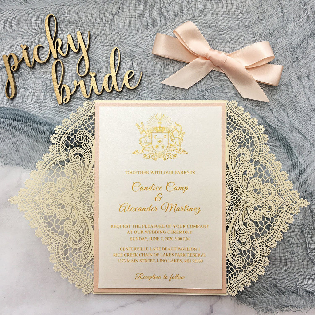 Pink Wedding Invitations with RSVP Cards Picky Bride 