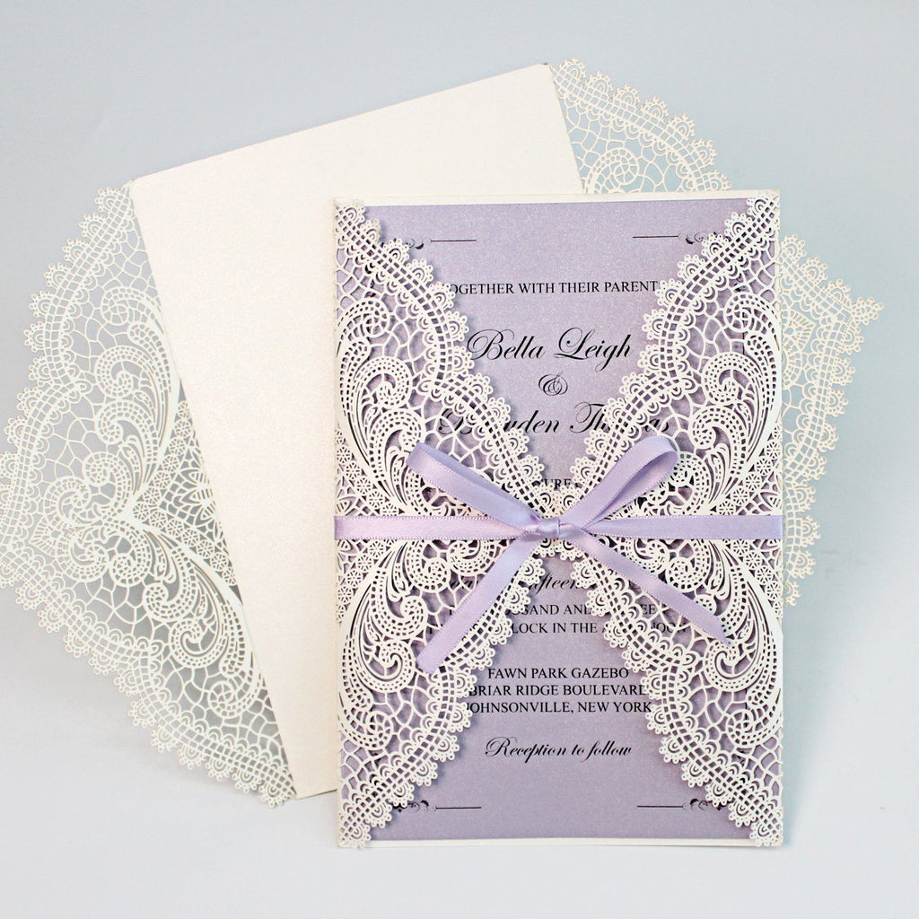 Romantic Bridal Shower Invitations, Lace Baby Shower Invitations Picky Bride