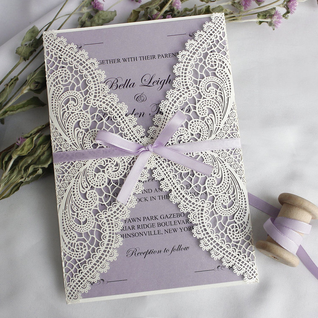Romantic Bridal Shower Invitations, Lace Baby Shower Invitations Picky Bride