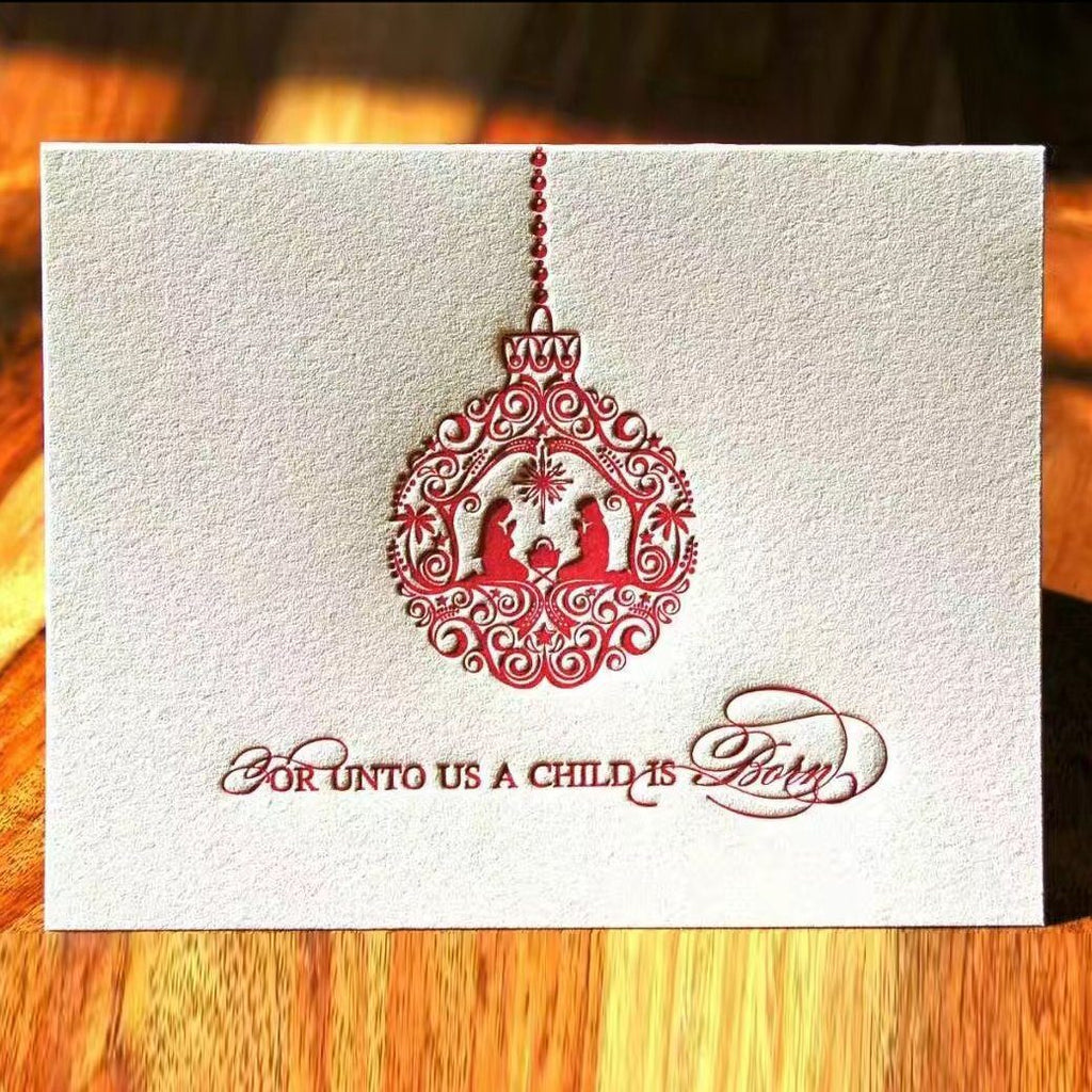 Romantic Calligraphy Letterpress Wedding Invitations with Envelopes, Monogram Classic Wedding Picky Bride