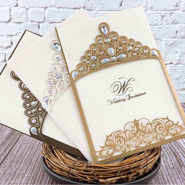 Royal Princess Invitations Luxury Metallic Sparkly Wedding Cards Picky Bride