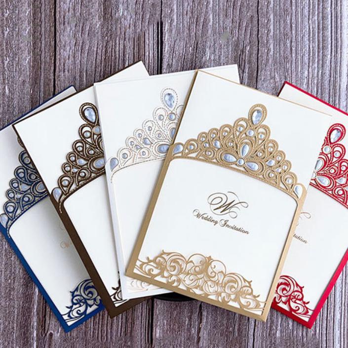 Royal Princess Invitations Luxury Metallic Sparkly Wedding Cards Picky Bride