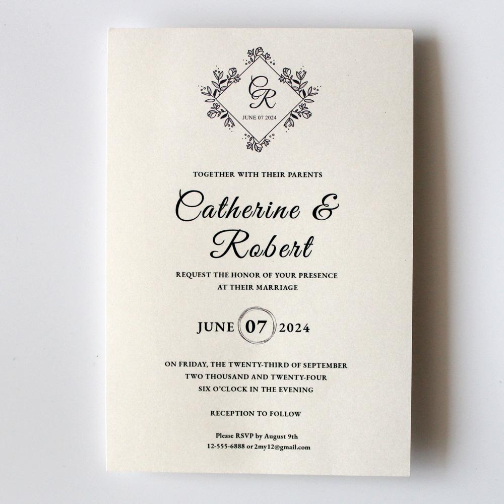 Silver Ribbon Laser Cut Wedding Invitations by Picky Bride Picky Bride