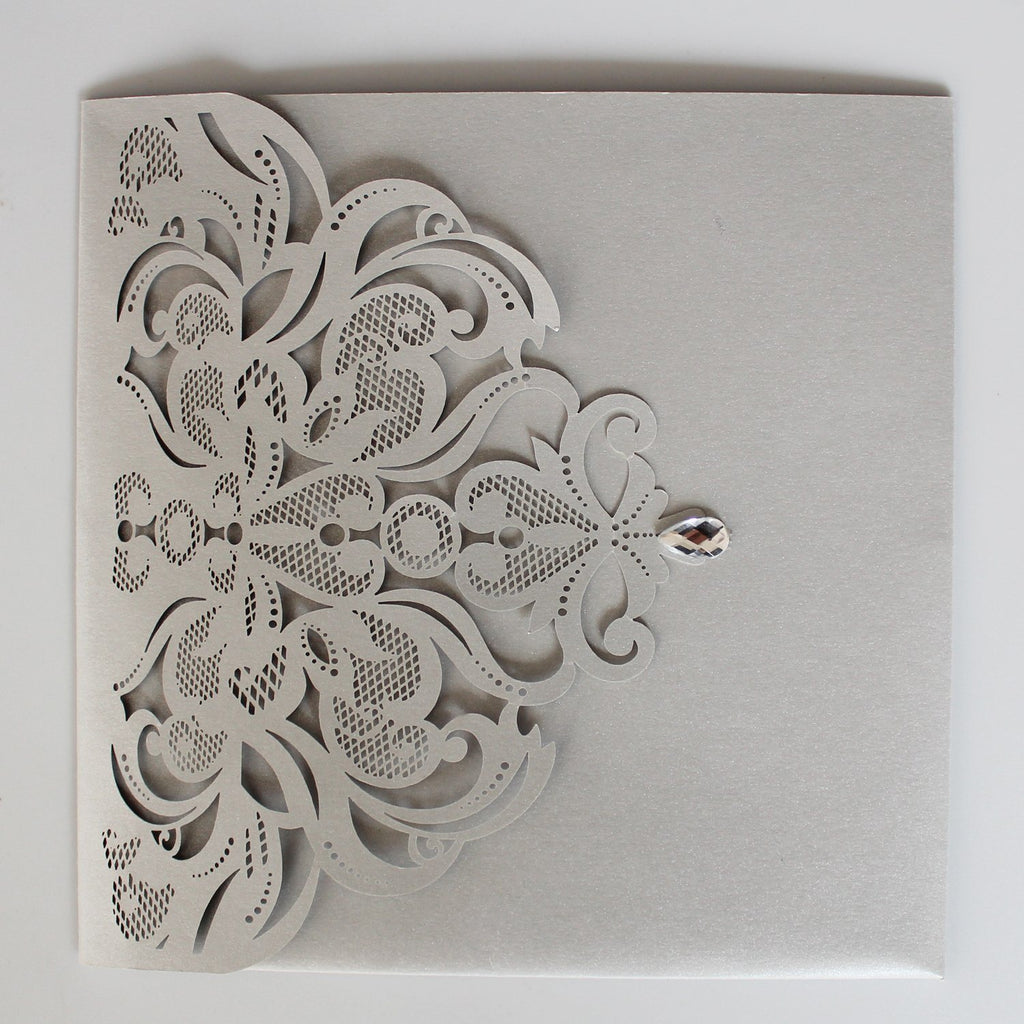 Silvery Gray Groom Wedding Invitations with RSVP Cards Picky Bride