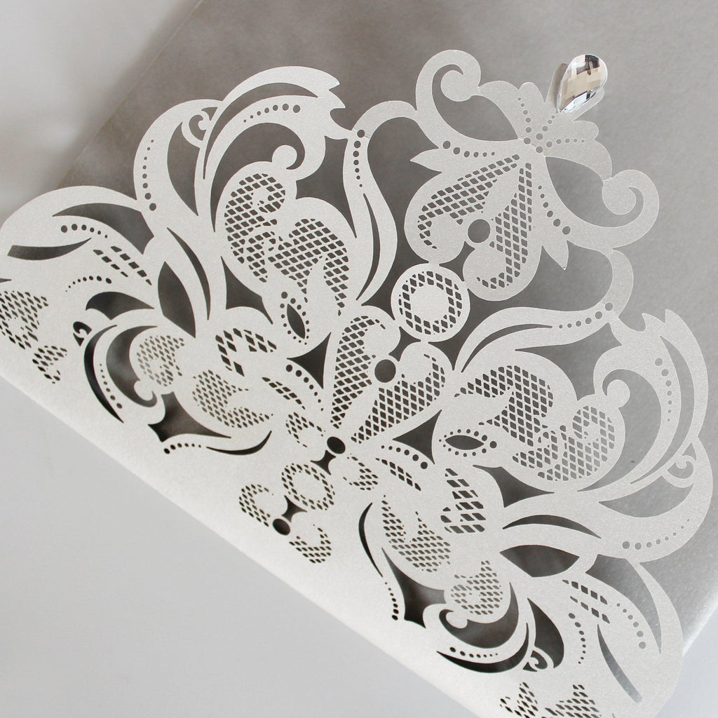 Silvery Gray Groom Wedding Invitations with RSVP Cards Picky Bride