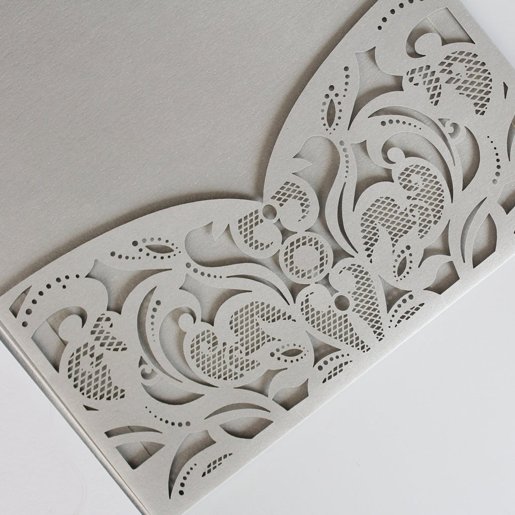 Silvery Gray Groom Wedding Invitations with RSVP Cards Picky Bride