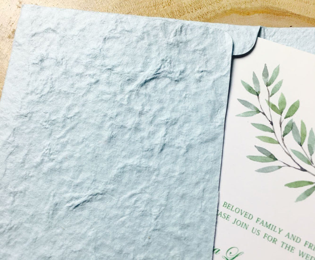 Tiffany Handmade Paper Invitations by Picky Bride Picky Bride