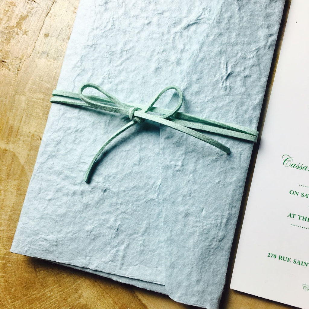 Tiffany Handmade Paper Invitations by Picky Bride Picky Bride