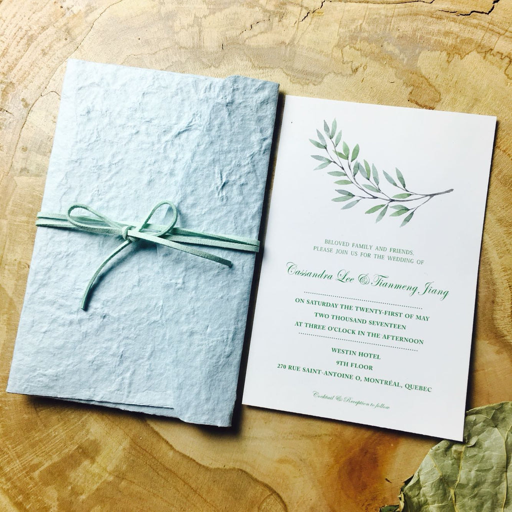 Tiffany Handmade Paper Invitations by Picky Bride Picky Bride