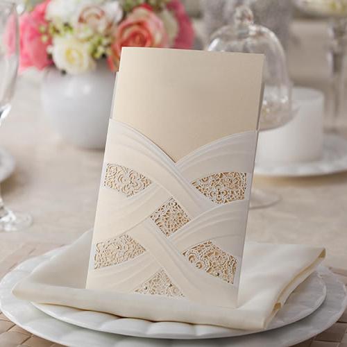 White Lace Wedding Invitations Unique Wedding Invitation - Set of 50pcs Picky Bride