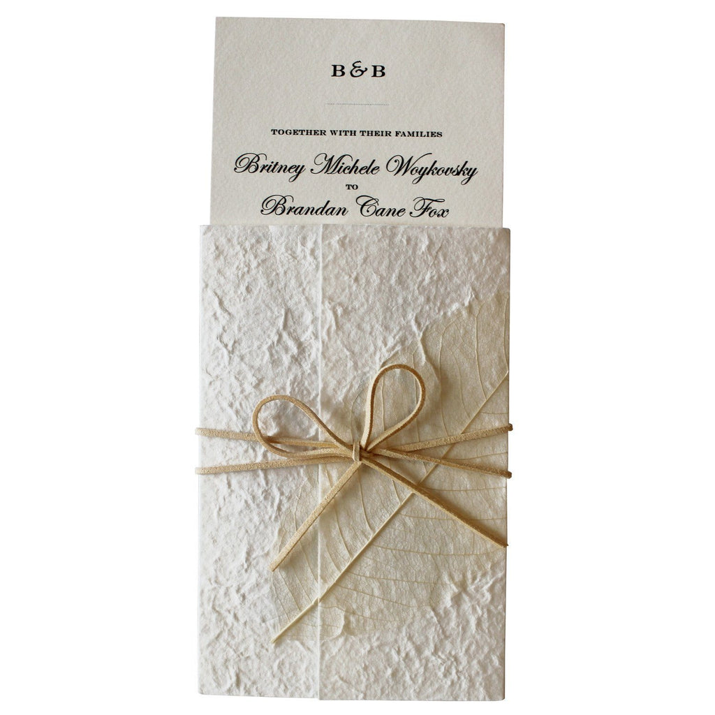 Yellow Leaf Invitations for Autumn Wedding Theme Handmade Paper Cards Picky Bride