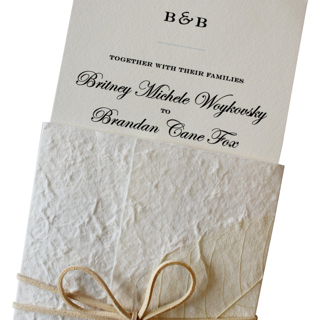 Yellow Leaf Invitations for Autumn Wedding Theme Handmade Paper Cards Picky Bride