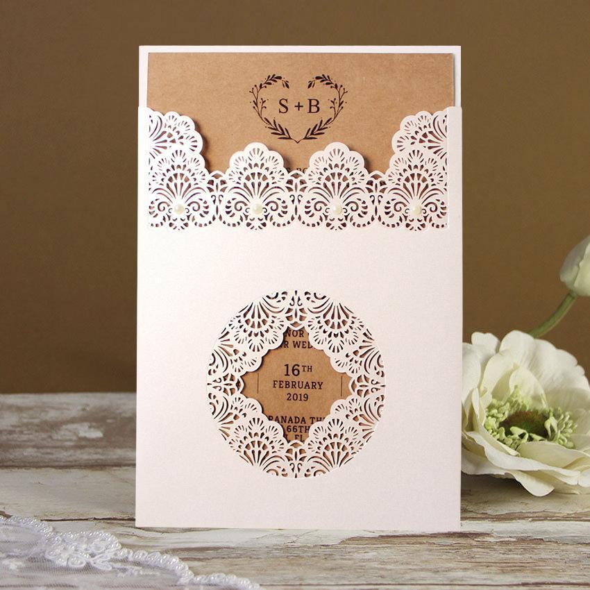 Laser Cut Wedding Invitations gives a rich feel