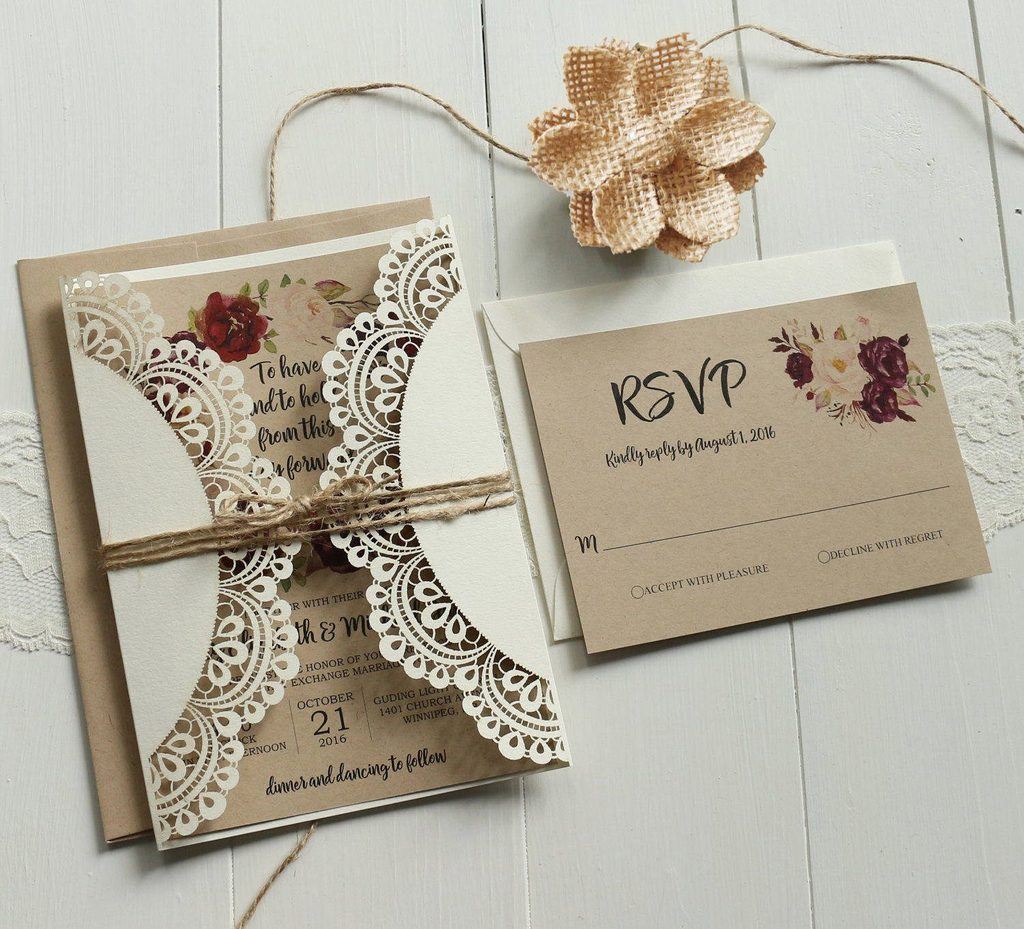 Rustic Wedding Invitations Depict A Warm Feeling And A Cozy Atmosphere.