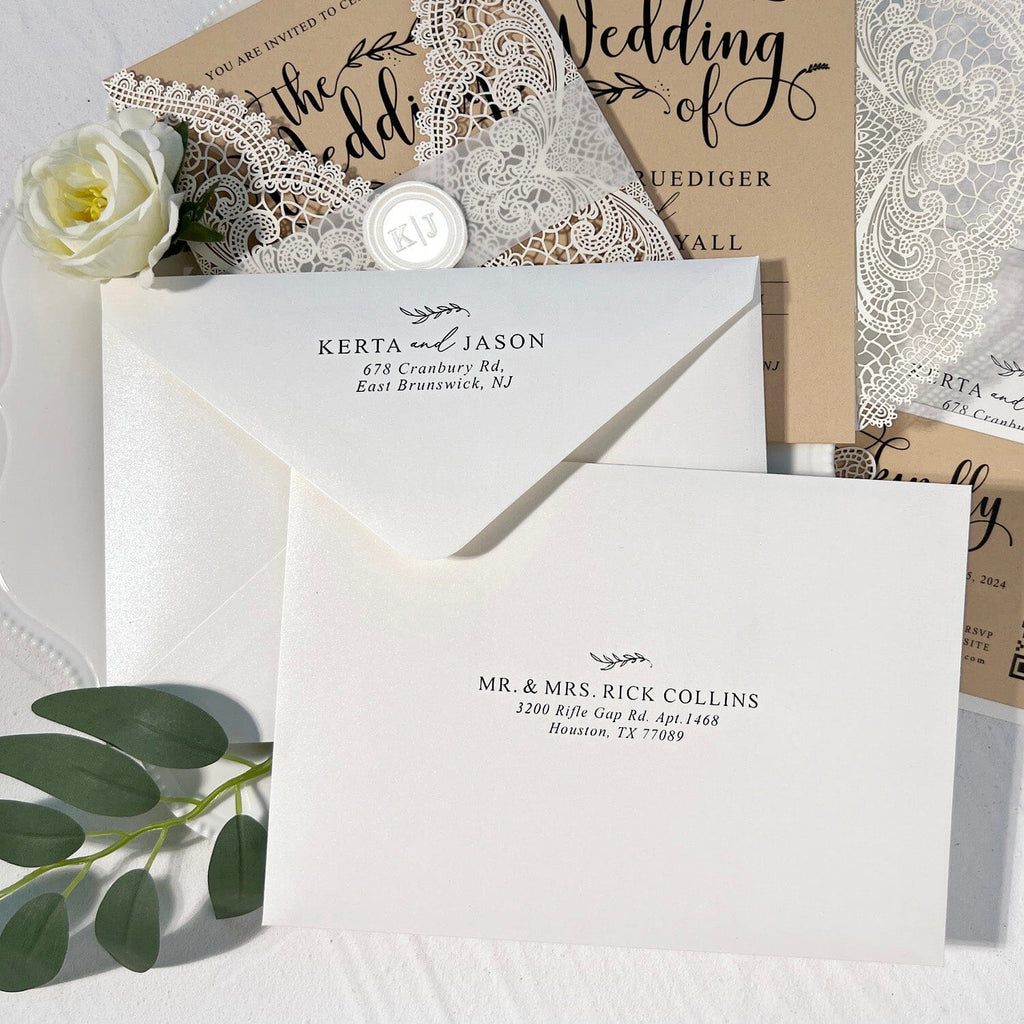 Blush Pink Embossed Floral Wedding Invitation, Elegant Pink and Ivory Cotton Paper Invites, Gold Rose Wax Seal Wedding Ceremony Supplies Picky Bride 