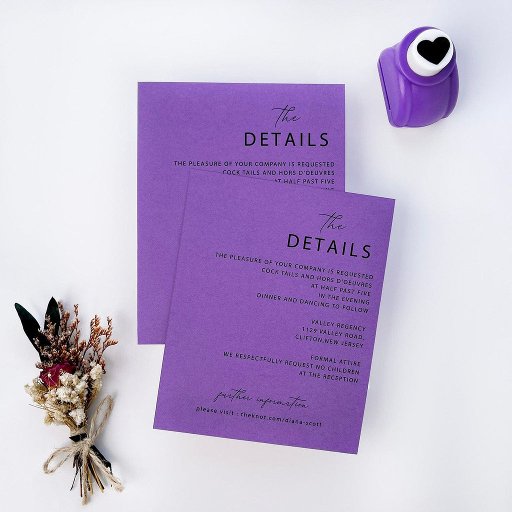 Lavender Purple Wedding Invitation Elegant, Lace Flower Invitations and Purple RSVP Cards, Lilac Invites, Embossed Floral Cover Wedding Ceremony Supplies Picky Bride 