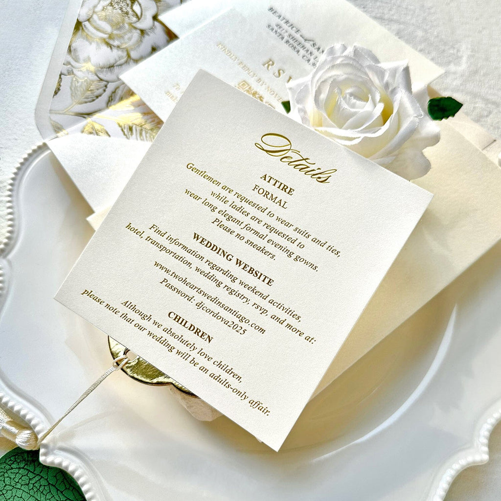 Luxury Gold Velvet Wedding Invitations, Elegant Ivory Pocket and Gold Glitter Paper Invites, Personalized Gold Foil Monogram and QR Code RSVP Wedding Ceremony Supplies Picky Bride 