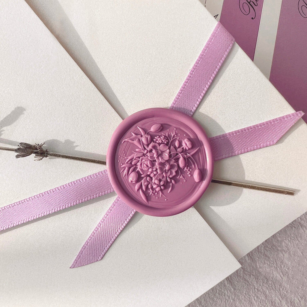White and Lilac Pocket Wedding Invitation Suite, Elegant Lavender Tri- Fold Wedding Invitations, Purple Wedding Invites with RSVP Cards Wedding Ceremony Supplies Picky Bride 