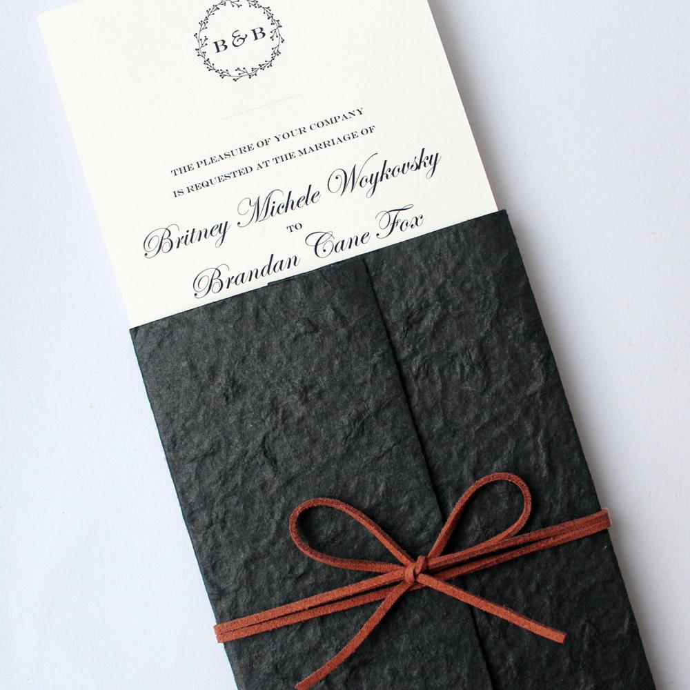 Black Invitations for Simple Wedding Theme Picky Bride 