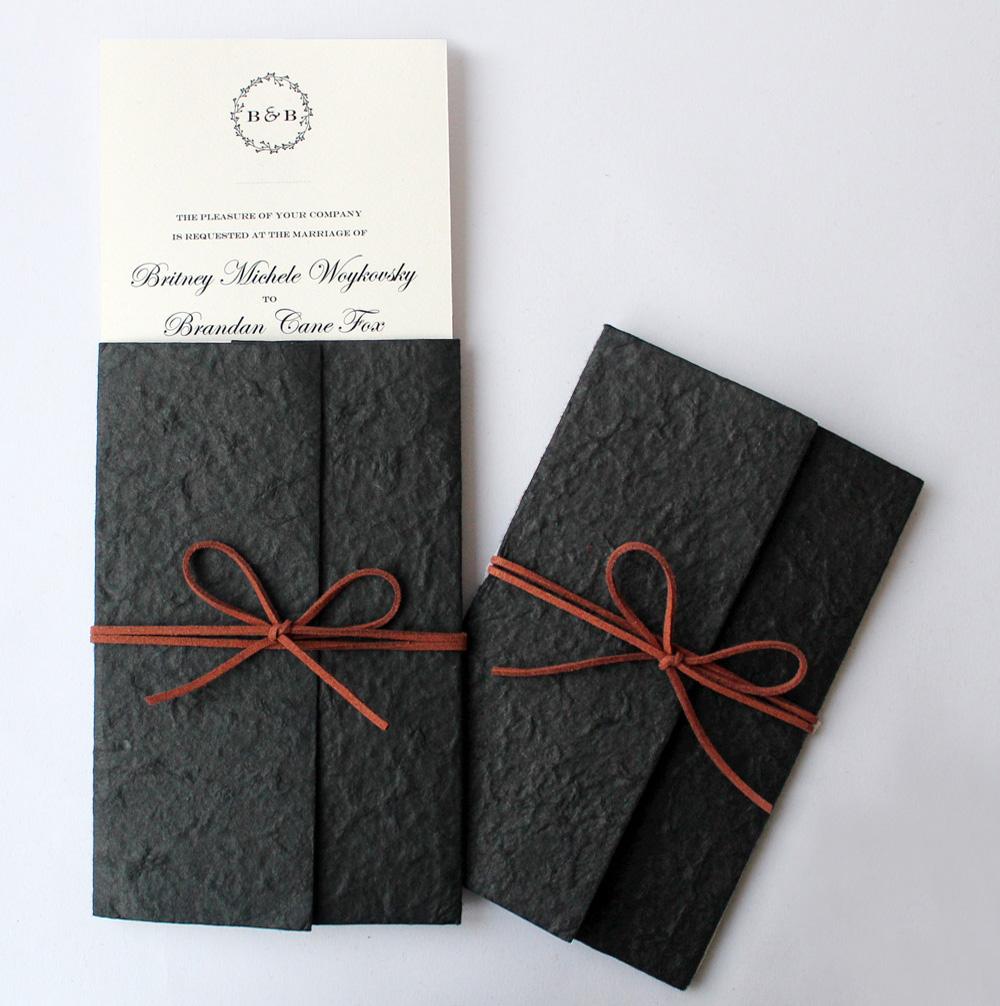 Black Invitations for Simple Wedding Theme Picky Bride 