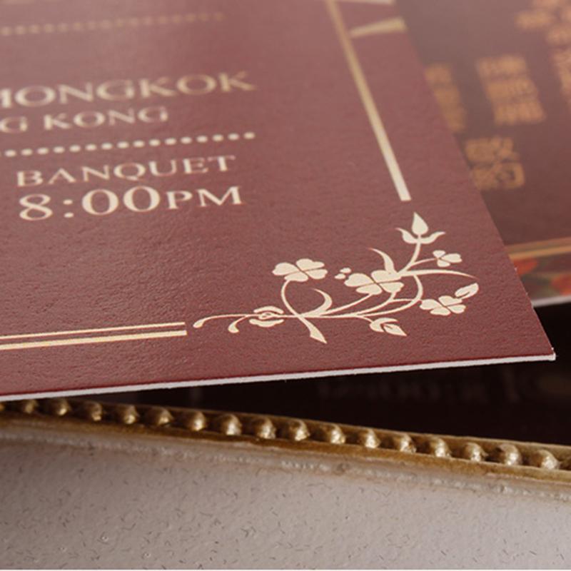 Burgundy and Gold Invitation Cards Floral Wedding Invite with Envelope Personalized Invites Picky Bride 