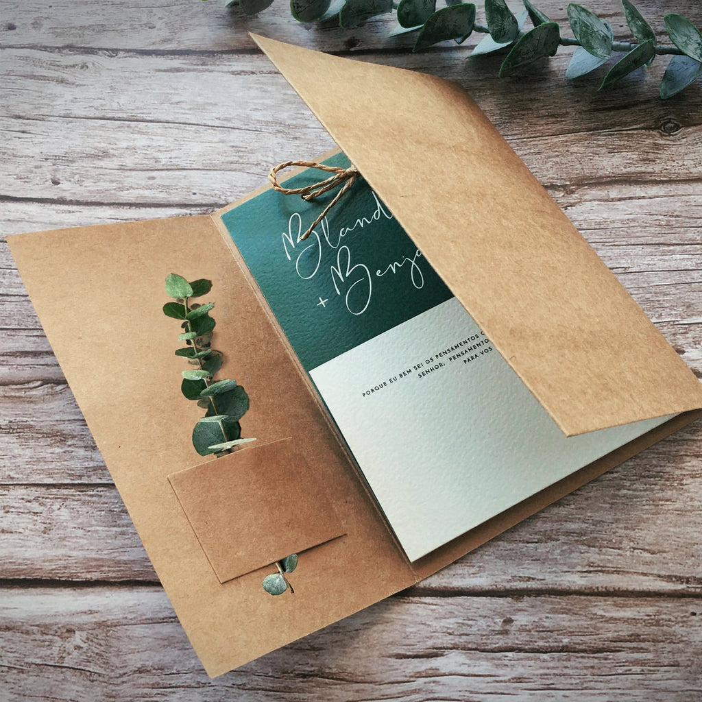 Customized Jungle Green Wedding Invitations, Photo Invitations with QR Code RSVP Info Wedding Ceremony Supplies Picky Bride 