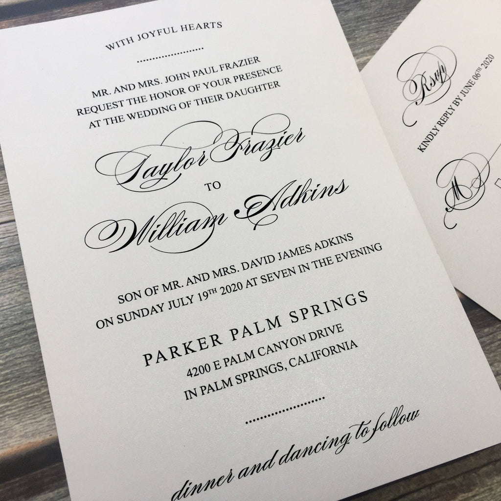 Elegant Ivory Wedding Cards Rose Laser Cut Invitations with RSVP Cards Picky Bride 