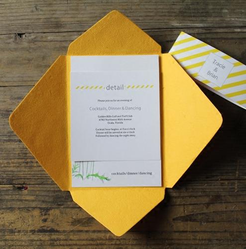 Golden Yellow Wedding Invitations Handmade Paper Cards Print Your Invite Wording Picky Bride 
