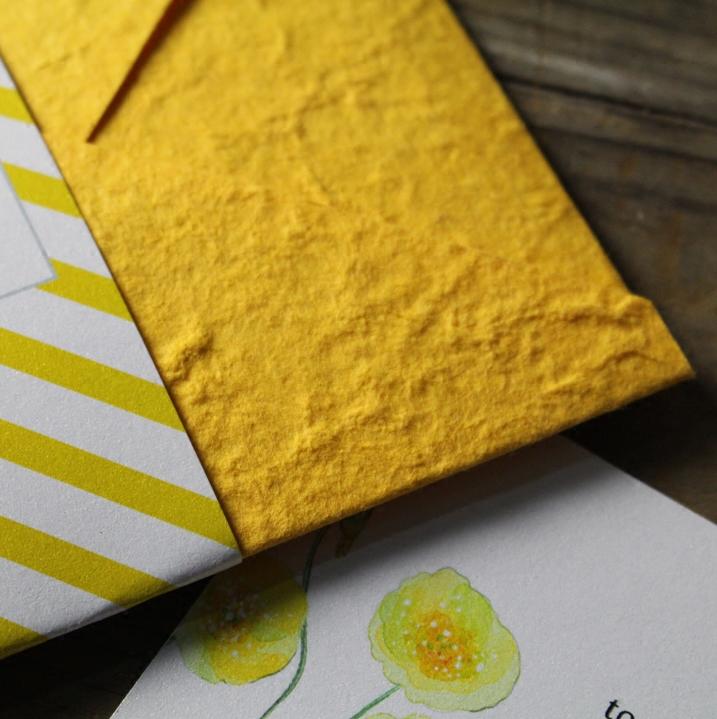 Golden Yellow Wedding Invitations Handmade Paper Cards Print Your Invite Wording Picky Bride 