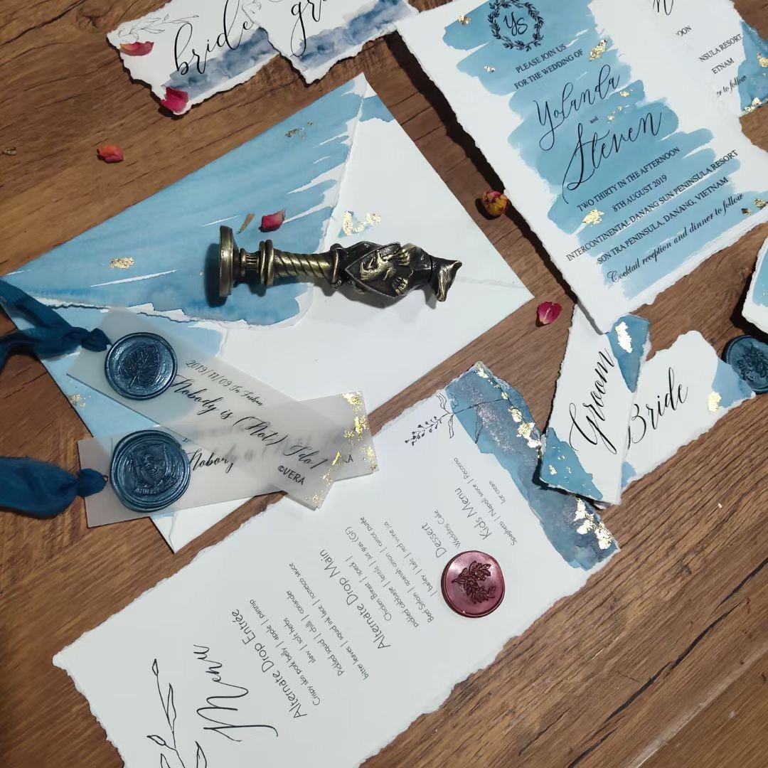 DIY Deckled Edge Paper Wedding Invitations - Cards & Pockets Design Idea  Blog