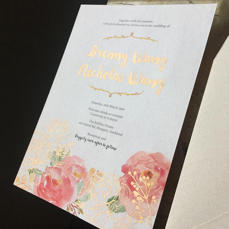 Handmade Paper Wedding Invitation Colorful Flower Cards Elegant Invitations for Spring Wedding theme Picky Bride 