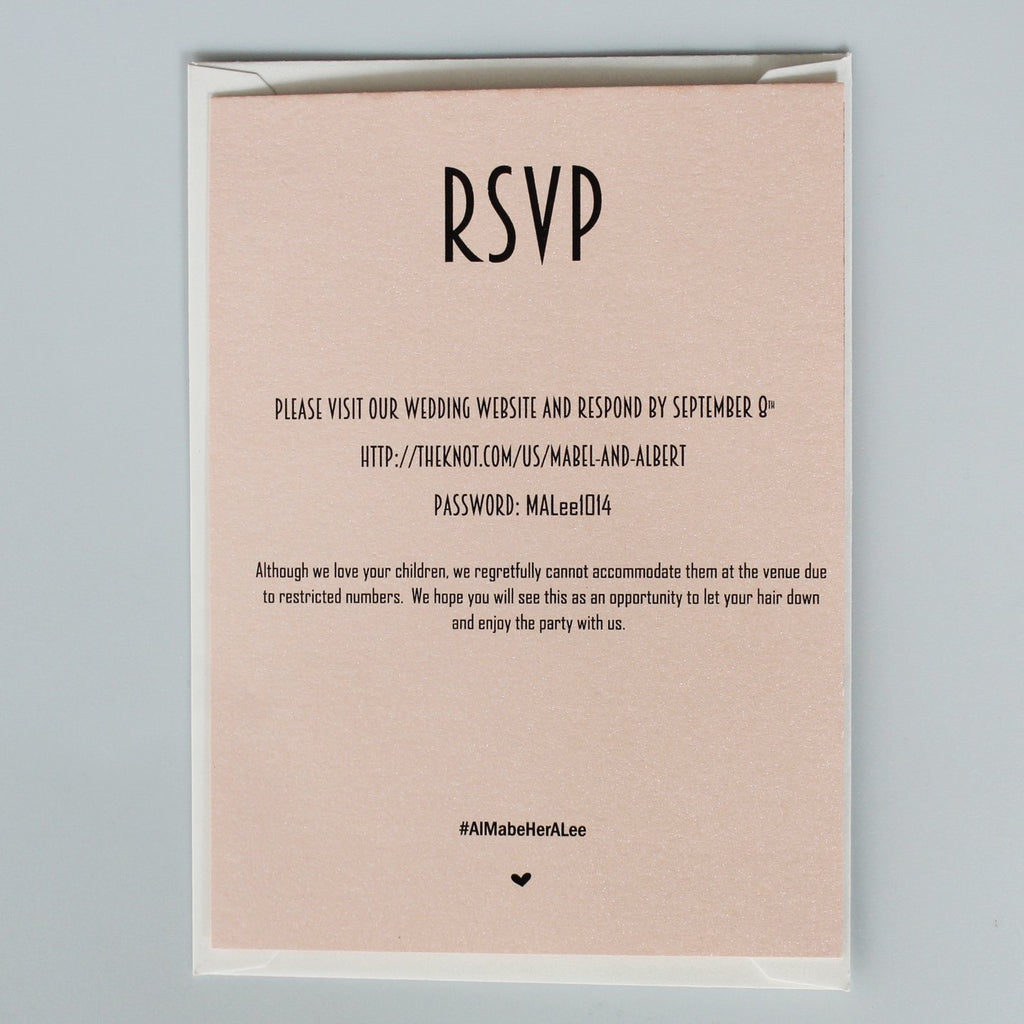 Laser Cutting Wedding Invitation with RSVP Ivory and Pale Pink Bridal Shower Invitation Cards Picky Bride 